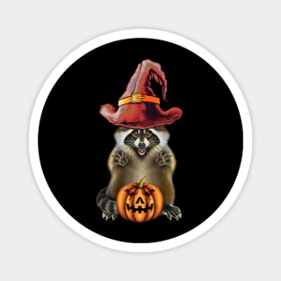 Raccoon Halloween Magnet